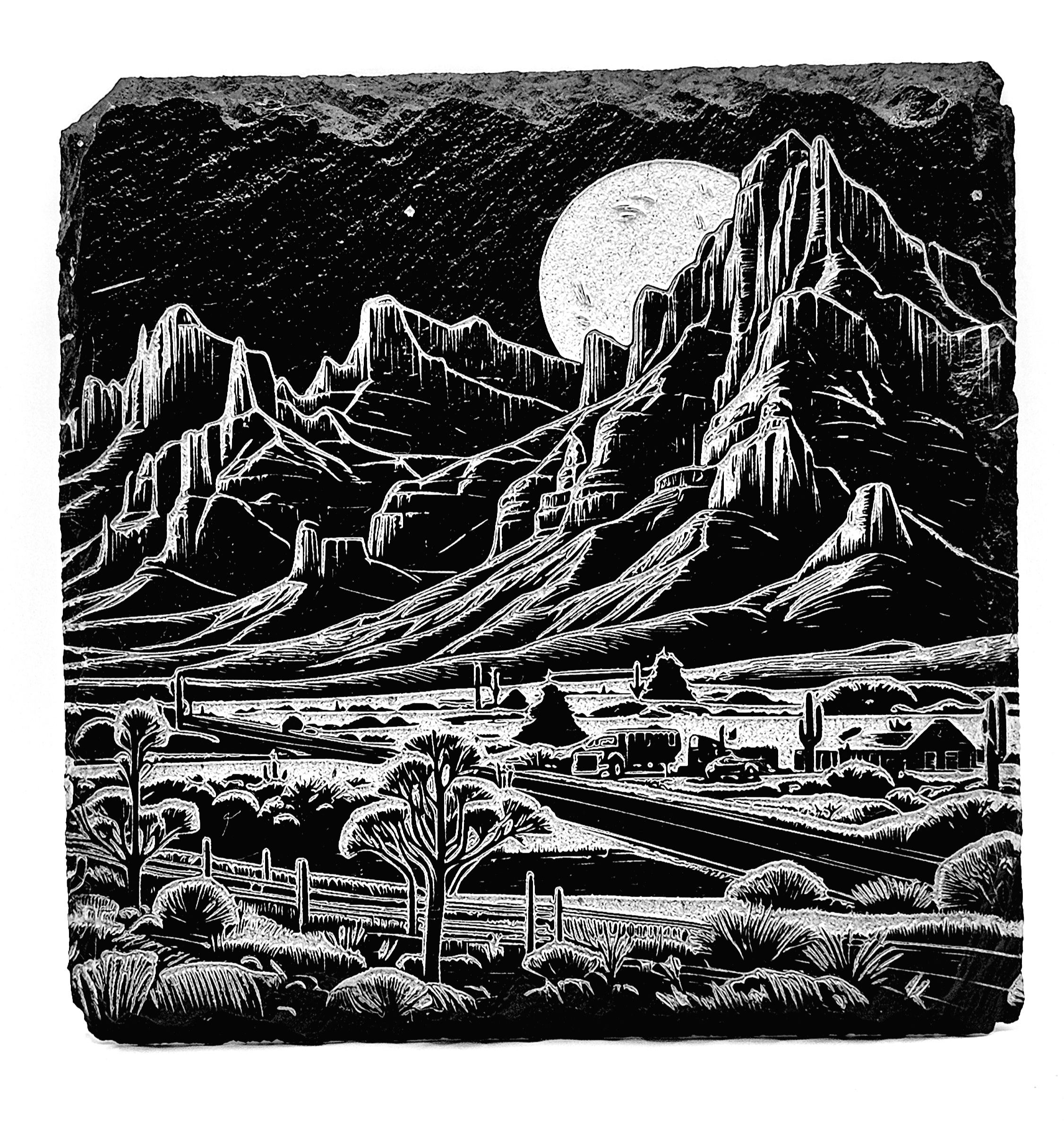 Engraved Tile - Custom ceramic engraving